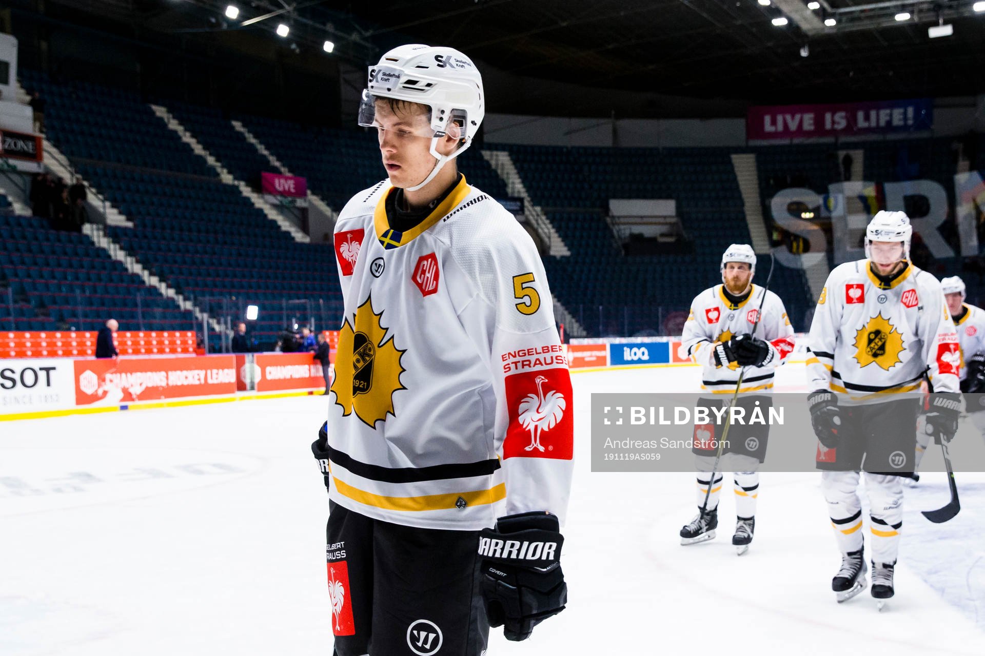 Philip Broberg of Skellefteå looks dejected