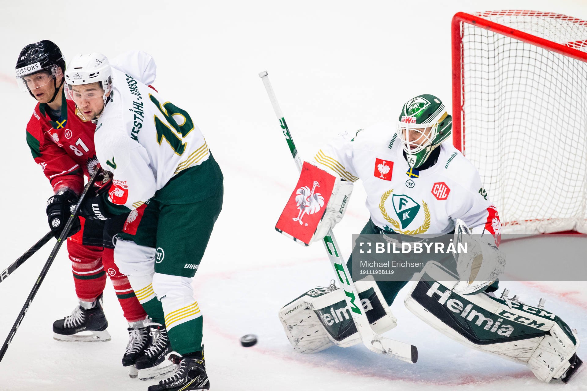 Goal keeper Markus Svensson of Färjestad