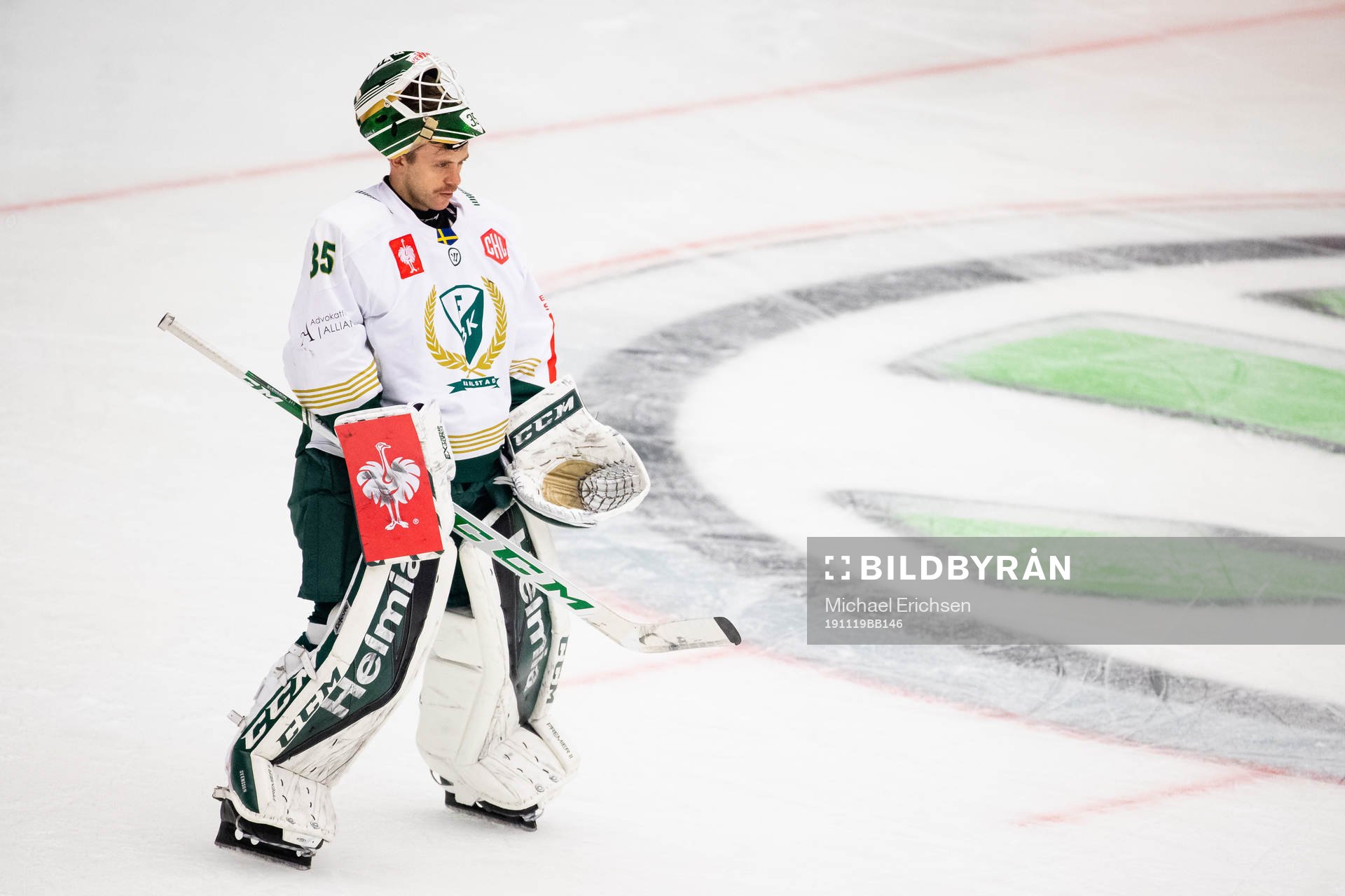 Goalkeeper Markus Svensson of Färjestad