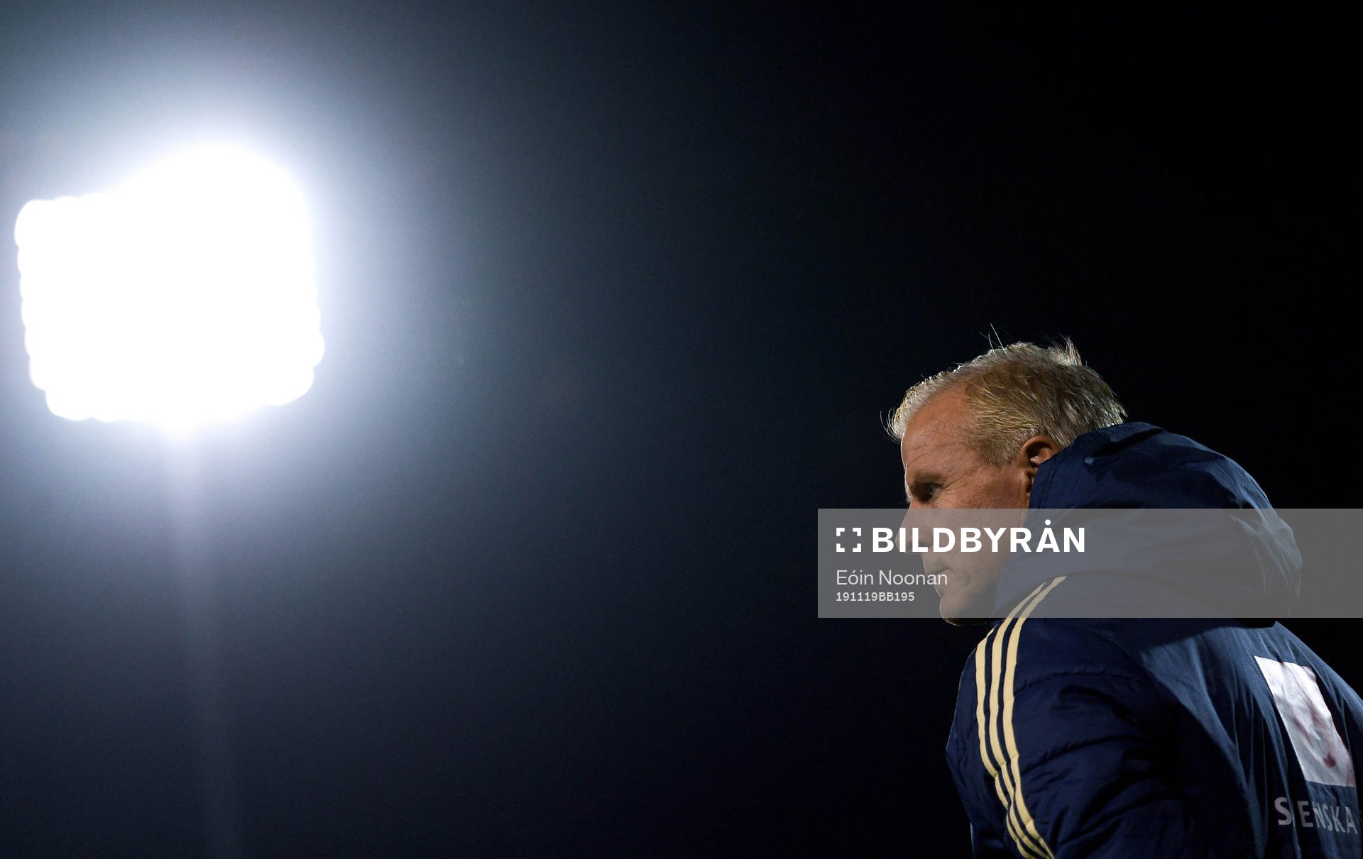 19 November 2019; Sweden manager Roland Nilsson prior to