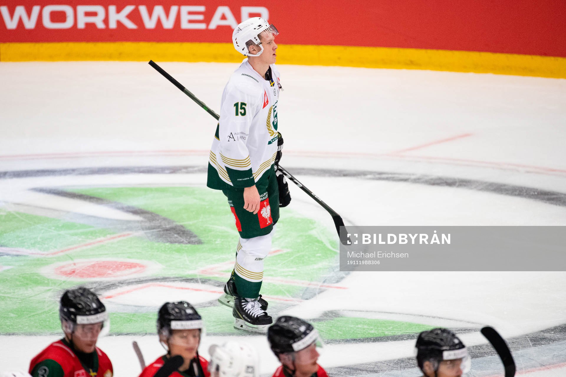 Gustav Rydahl of Färjestad looks dejected
