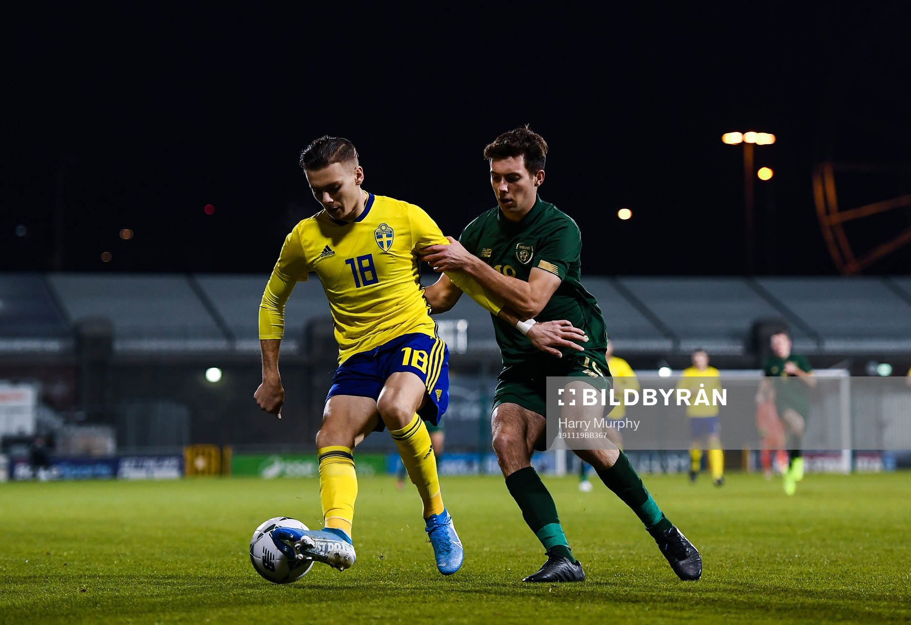 19 November 2019; Jake Larsson of Sweden in action against