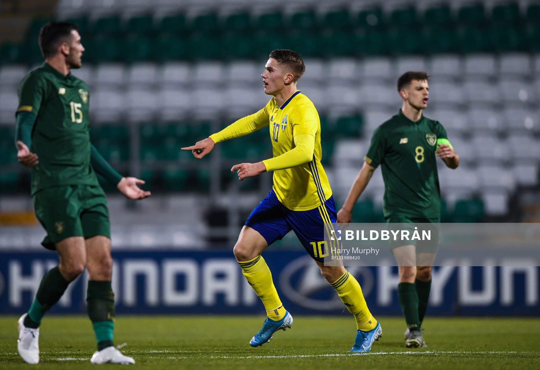 19 November 2019; Viktor Gyokeres of Sweden celebrates