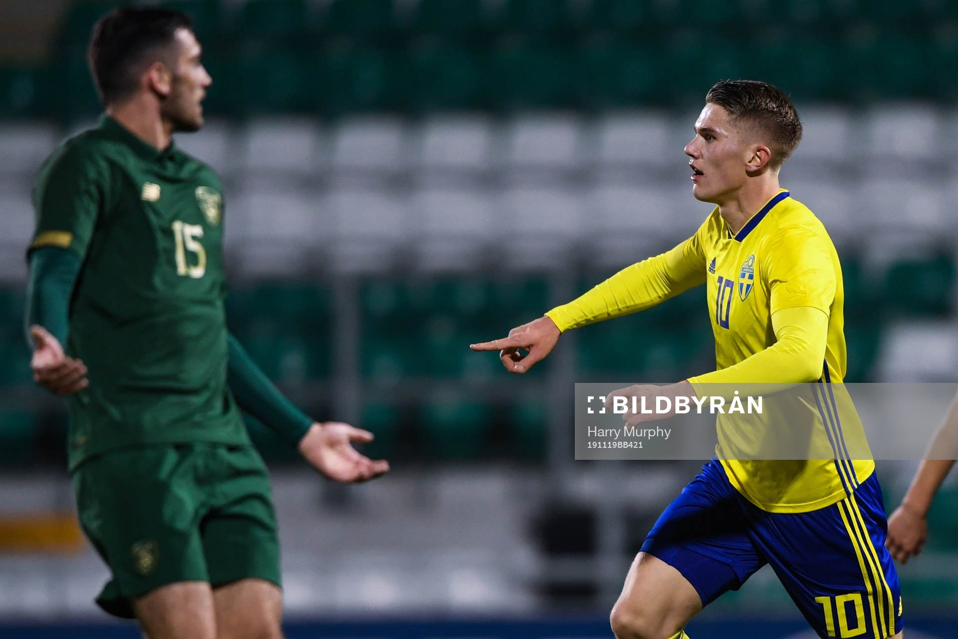 19 November 2019; Viktor Gyokeres of Sweden celebrates