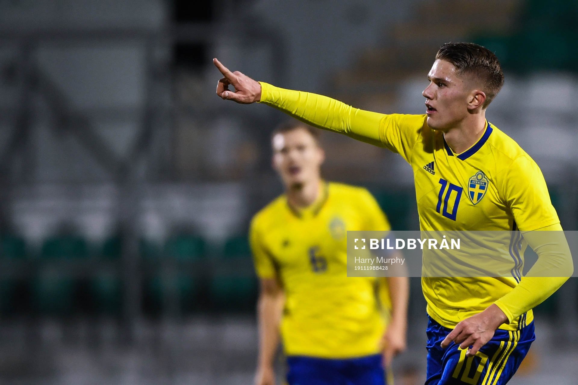 19 November 2019; Viktor Gyokeres of Sweden celebrates