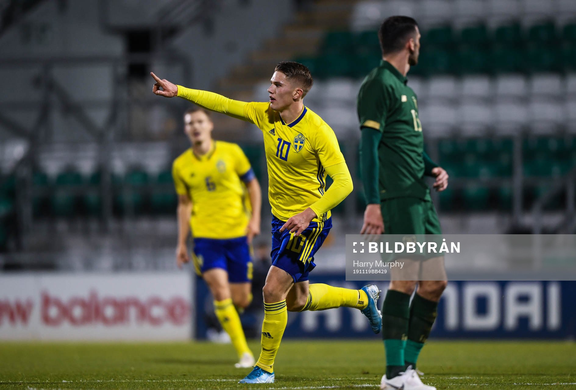 19 November 2019; Viktor Gyokeres of Sweden celebrates