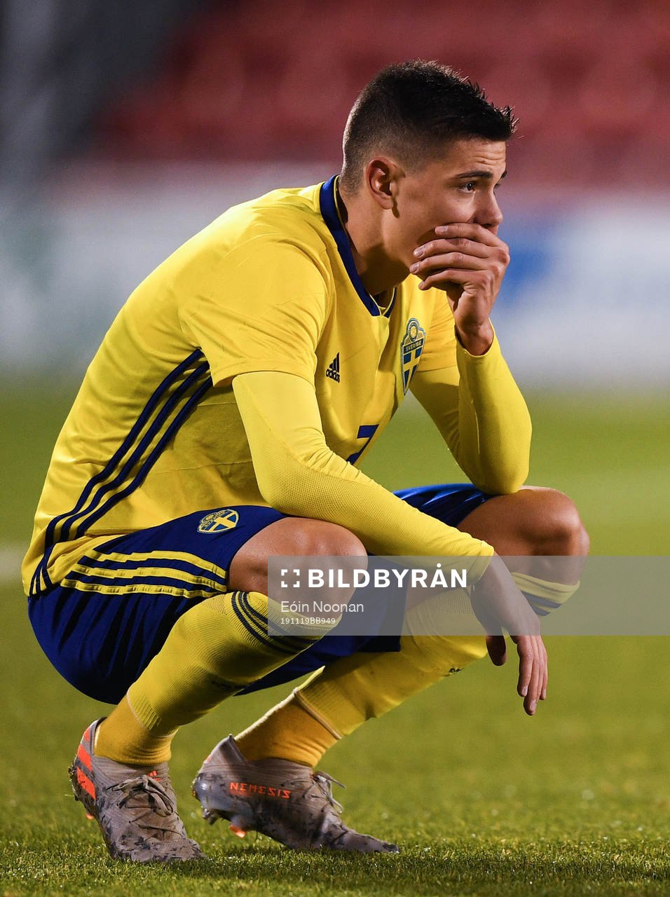 19 November 2019; Dennis Hadzikadunic of Sweden following