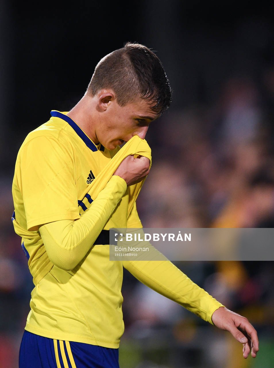 Fotboll U21 EM-kval, Irland - Sverige: 19 November 2019; Emil Hansson of Sweden following the UEFA European U21 Championship Qualifier match between Republic of Ireland and Sweden at Tallaght Stadium in Tallaght, Dublin.