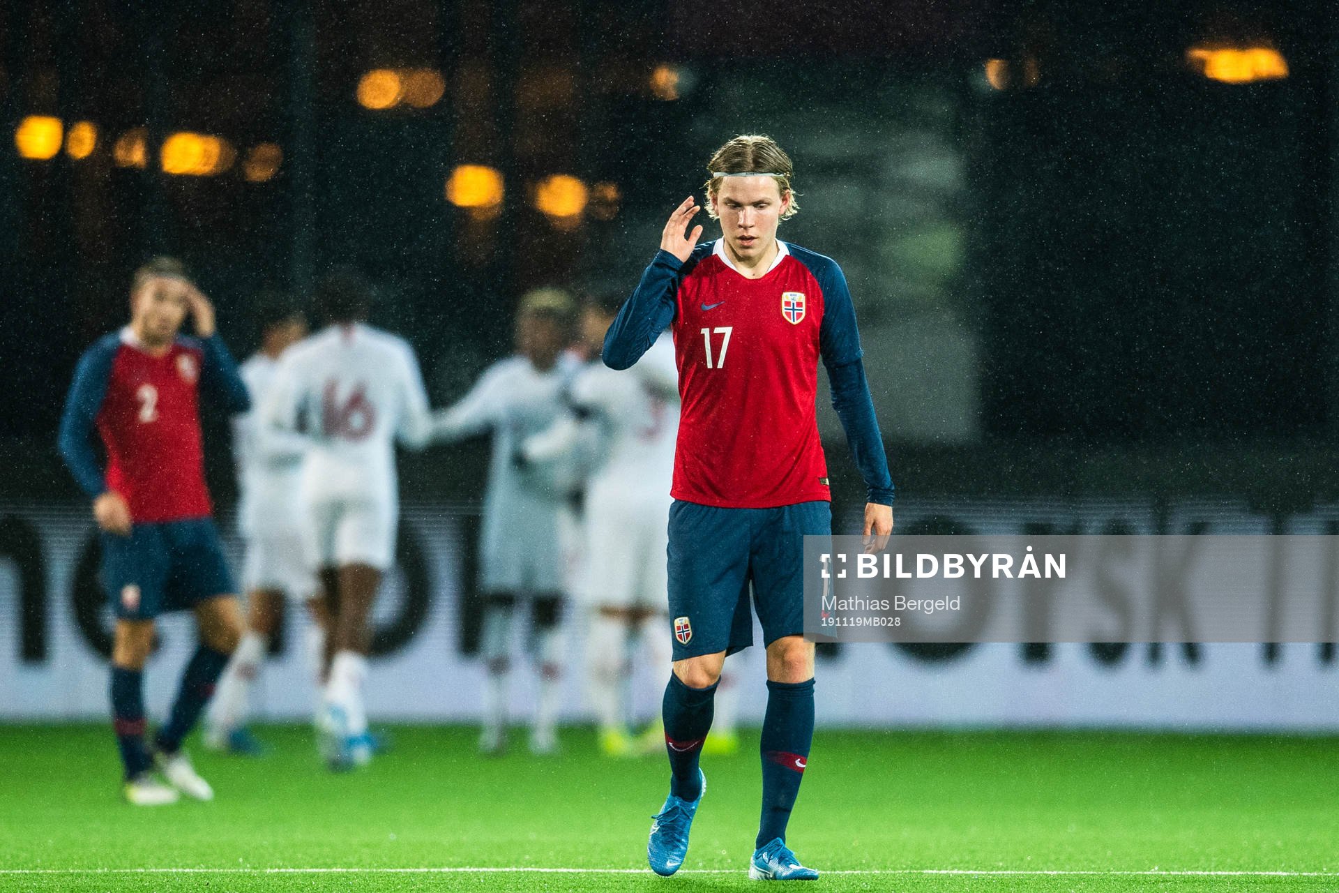 Jens Petter Hauge of Norway looks dejected afterm the 0-3