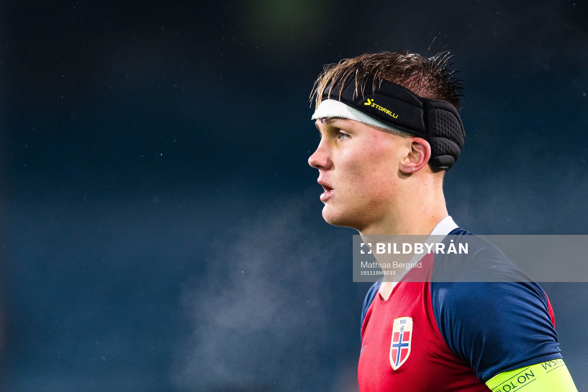 Leo Østigård of Norway looks dejected