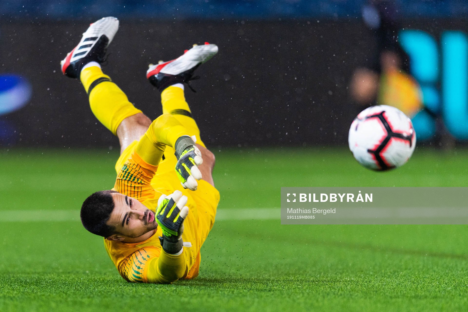 Goalkeeper Diogo Costa of Portugal during the UEFA European Under-21 Qualifier football match between Norway and Portugal on November 19, 2019 in Drammen.