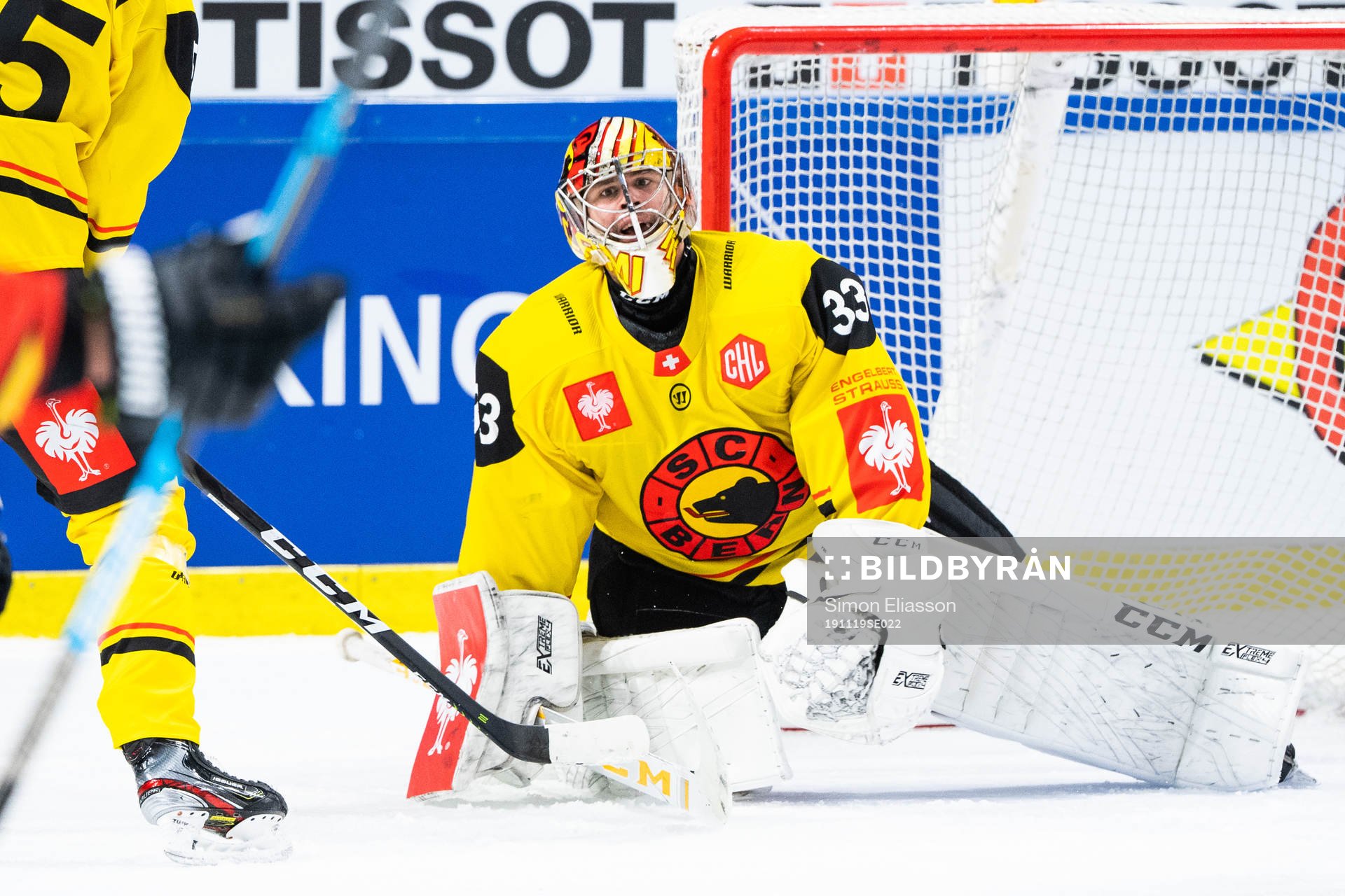 Goalkeeper Pascal Caminada of SC Bern looks dejected