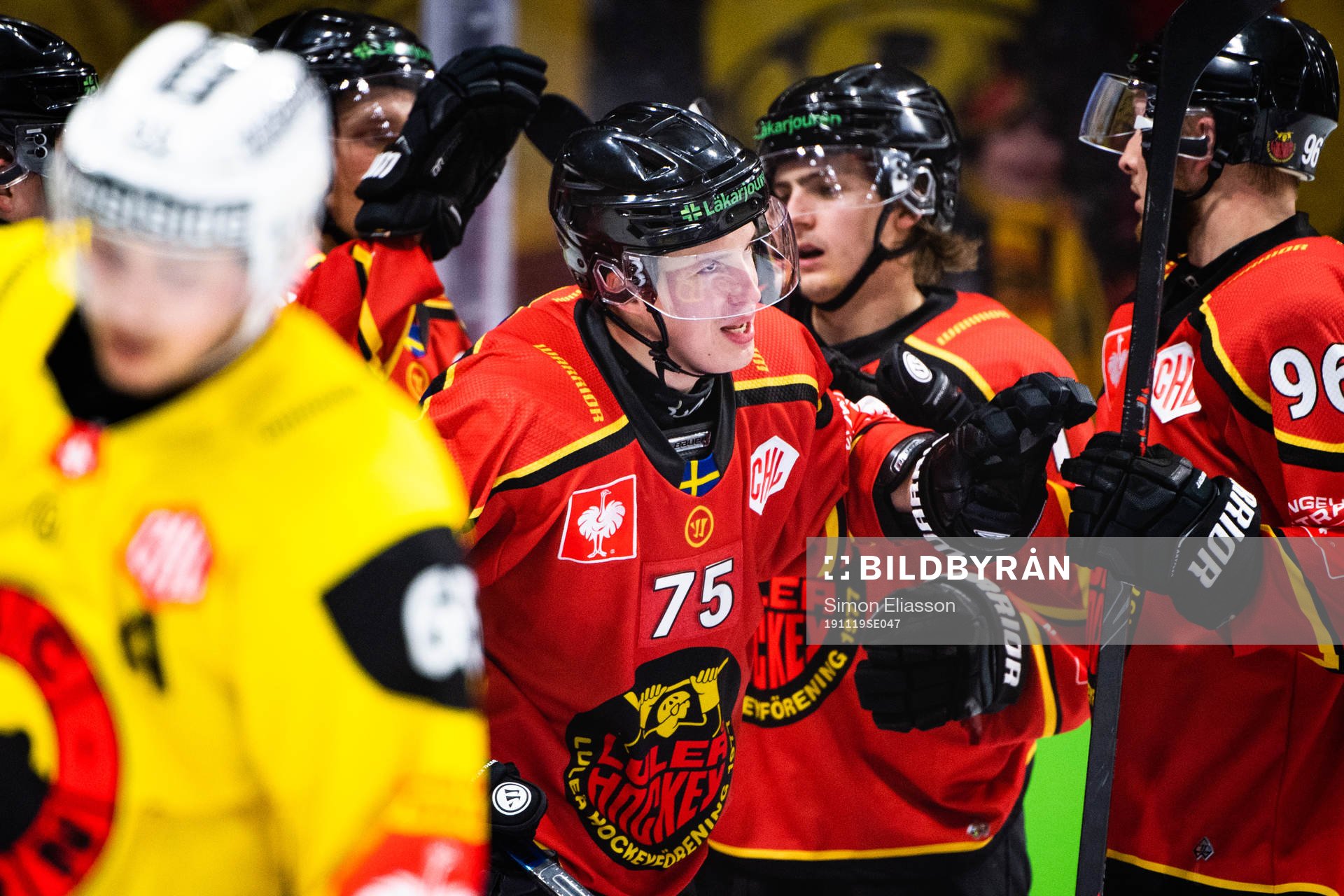 Arttu Ilomäki of Luleå celebrates