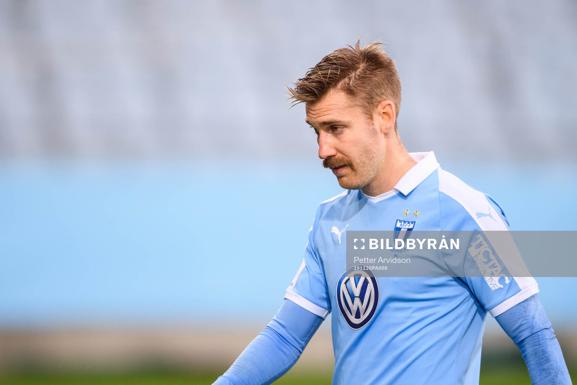 Malmö FFs Rasmus Bengtsson i mustasch