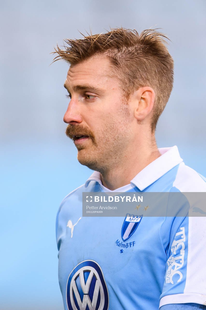 Malmö FFs Rasmus Bengtsson i mustasch