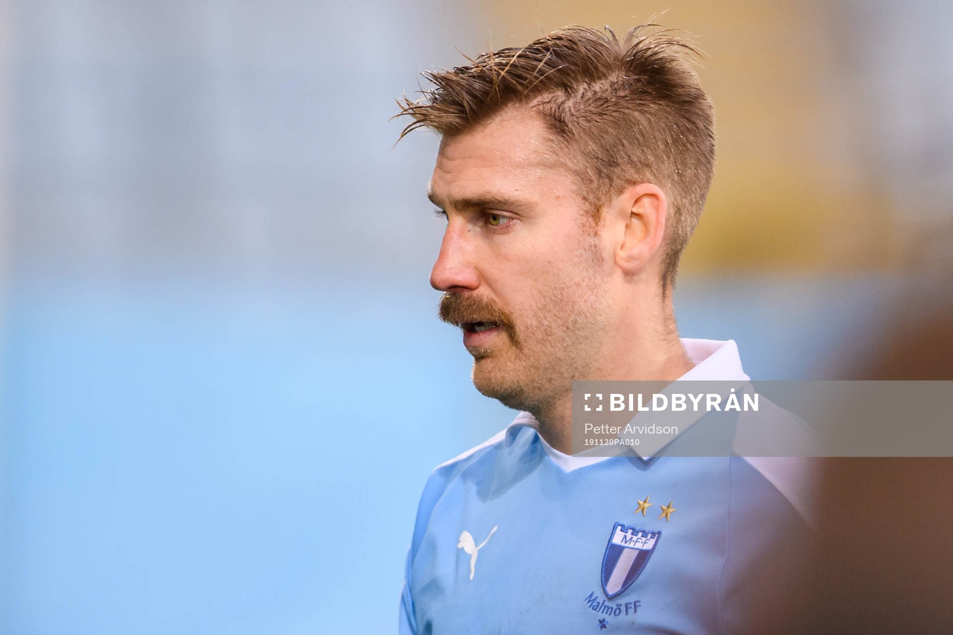 Malmö FFs Rasmus Bengtsson i mustasch