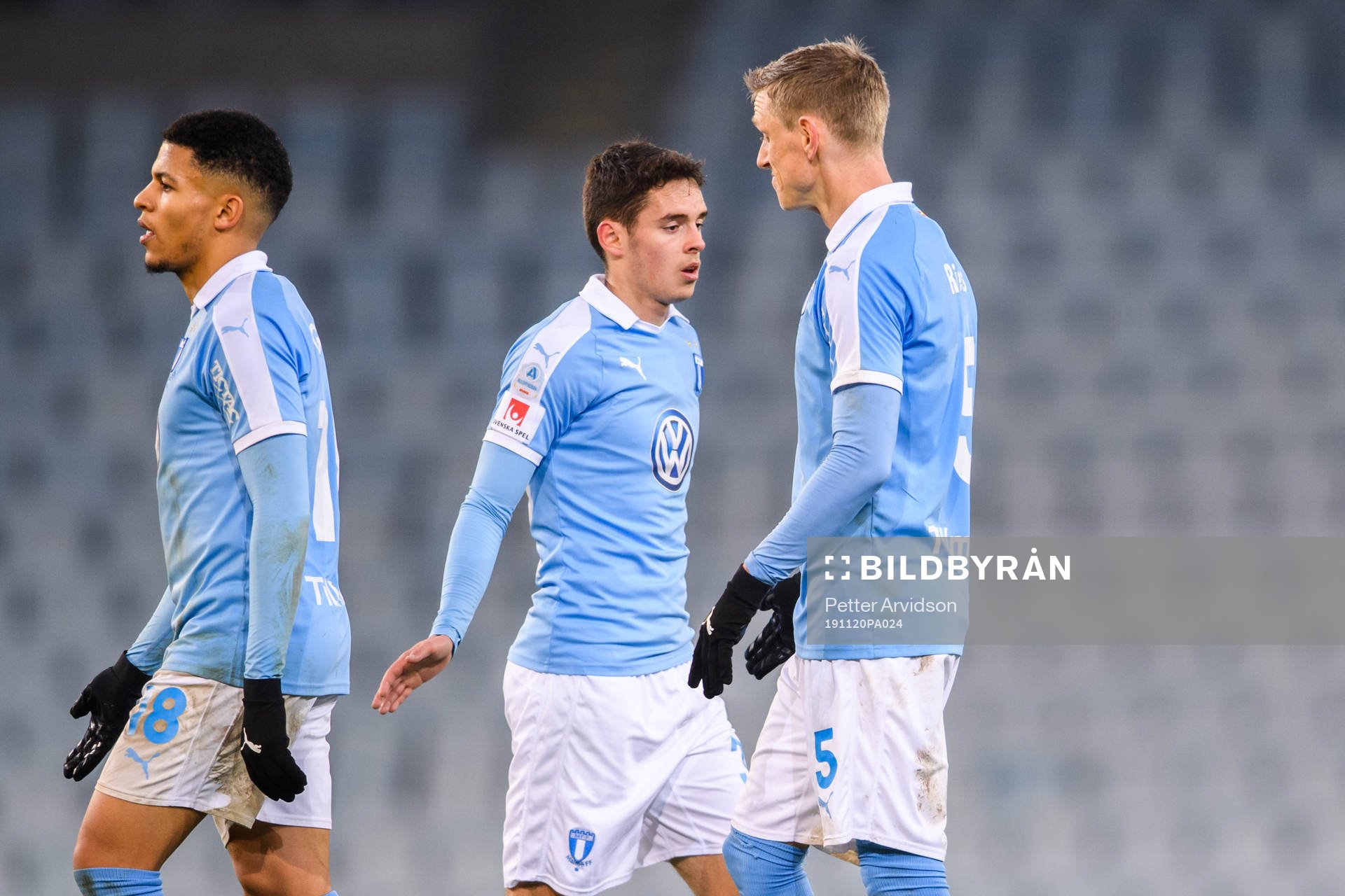 Malmö FFs Romain Gall, Laorent Shabani och Sören Rieks