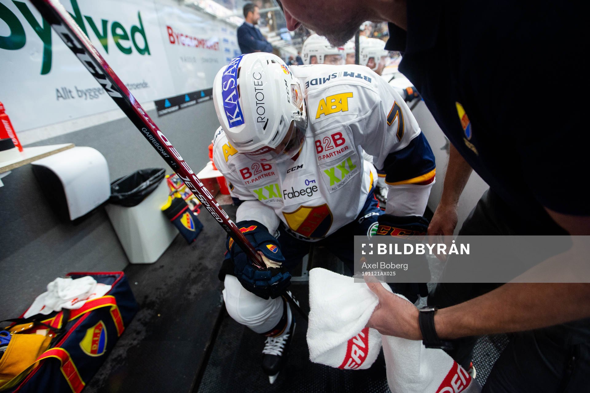Djurgårdens Jason Garrison undersöks