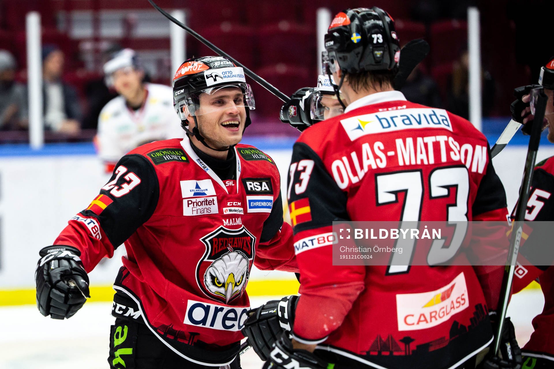 Malmö Redhawks Christoffer Forsberg och Adam Ollas