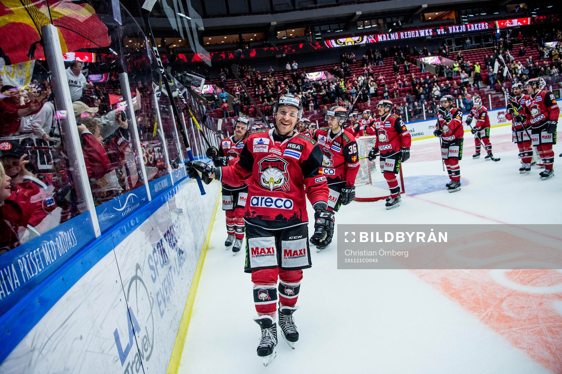 Malmö Redhawks Frederik Storm jublar