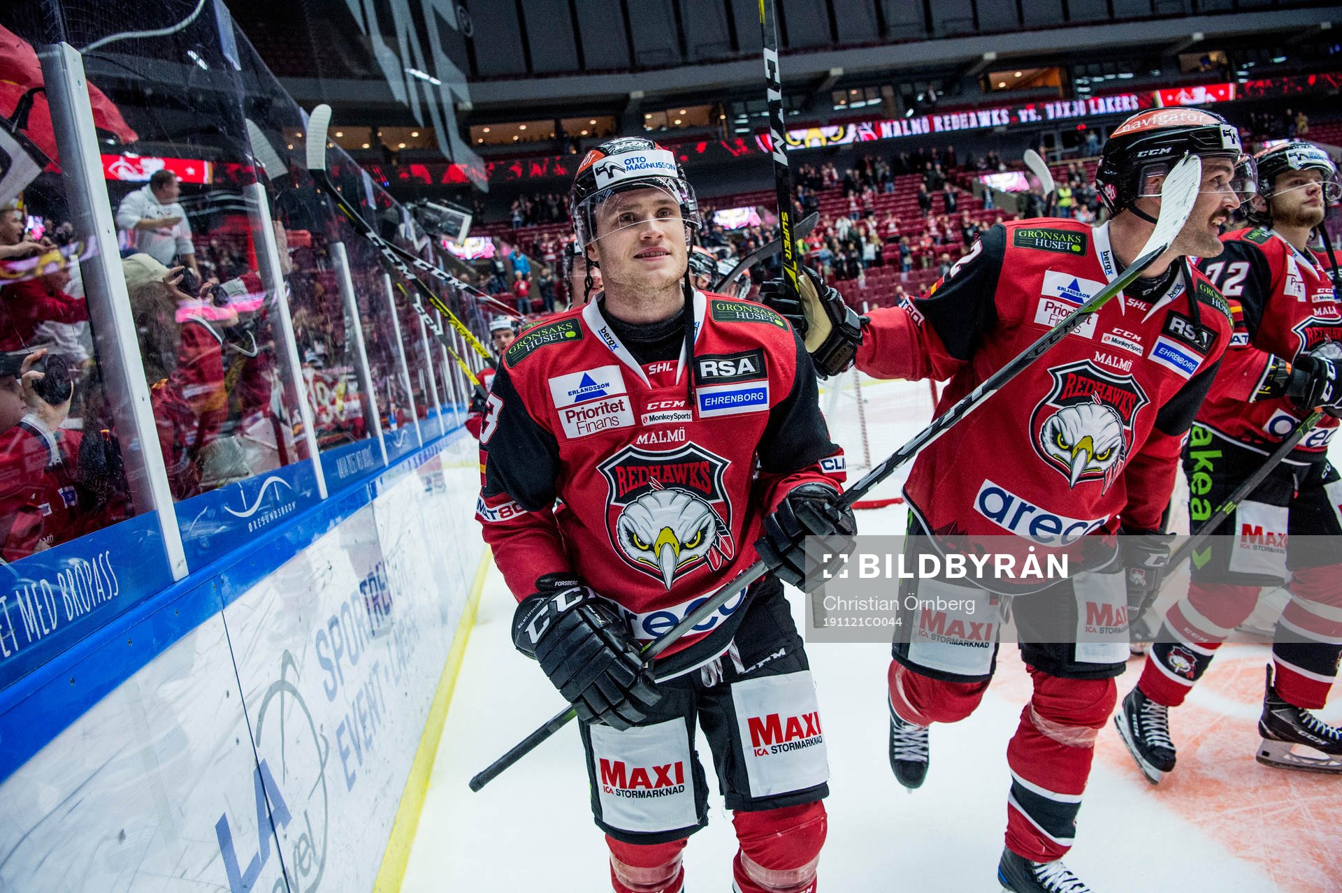 Malmö Redhawks Christoffer Forsberg jublar