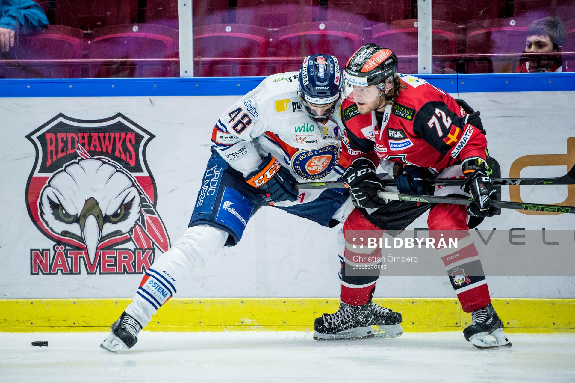 Växjös Daniel Rahimi mot Malmö Redhawks Nicolai Meyer