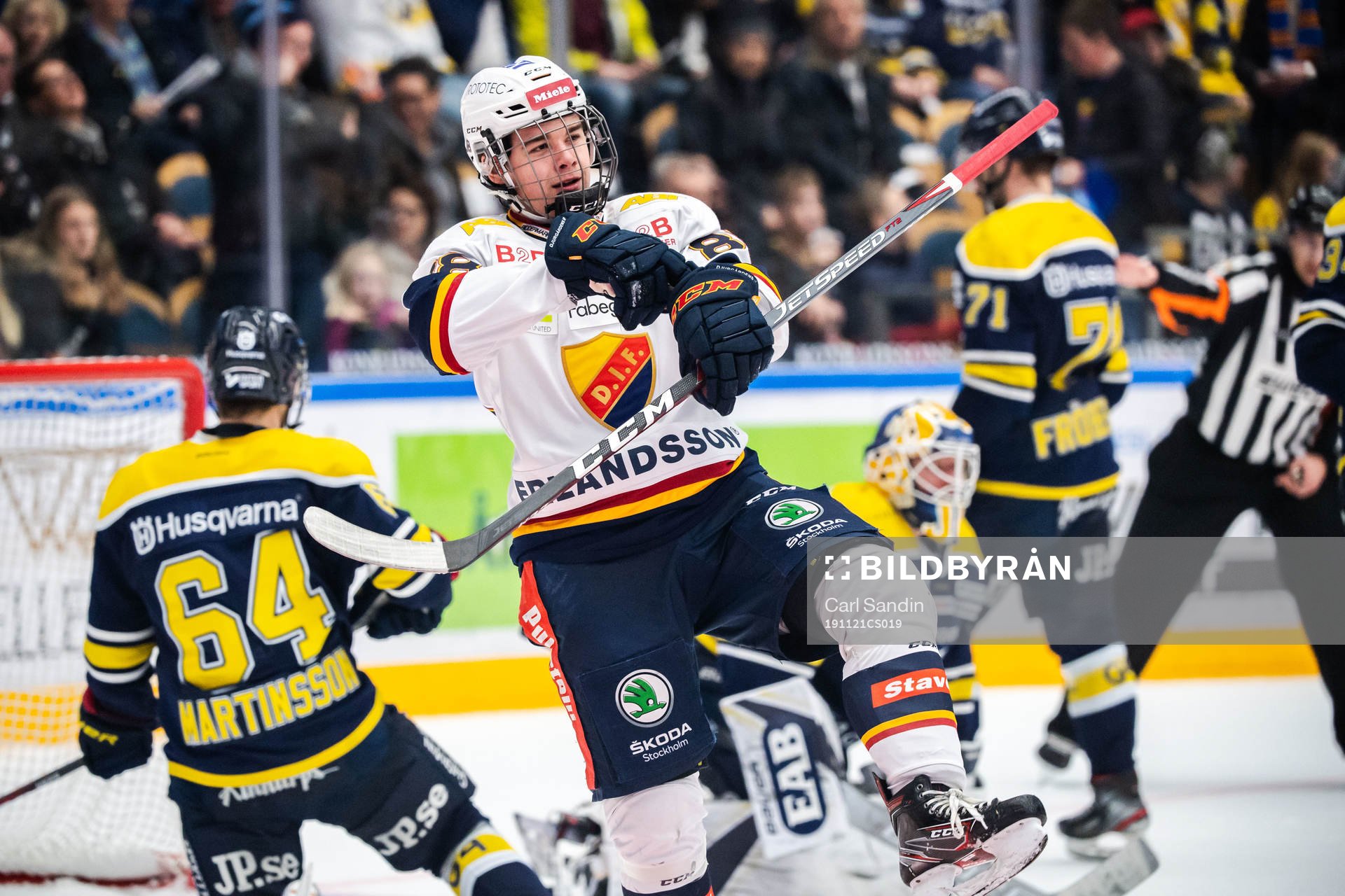 Djurgårdens Alexander Holtz jublar