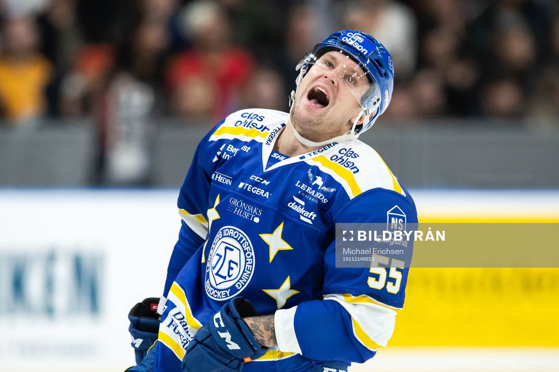 Leksands Jonas Ahnelöv reagerar