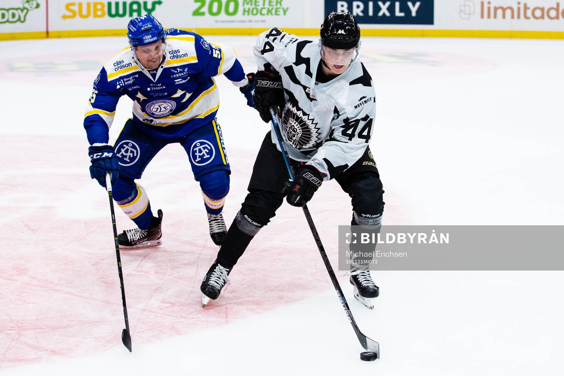 Leksands Jonas Ahnelöv och Frölundas Jacob Peterson