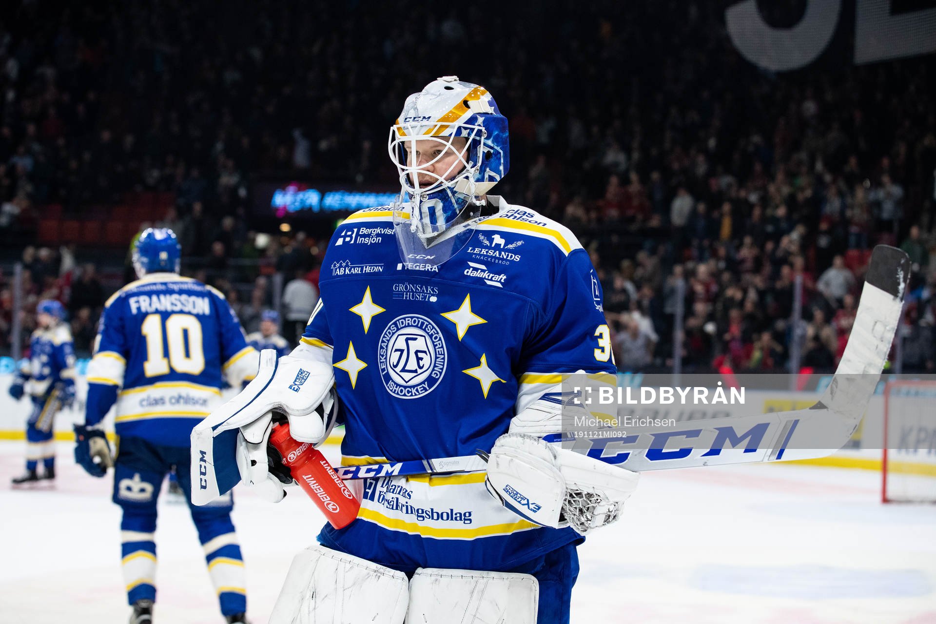 Leksands målvakt Janne Juvonen deppar