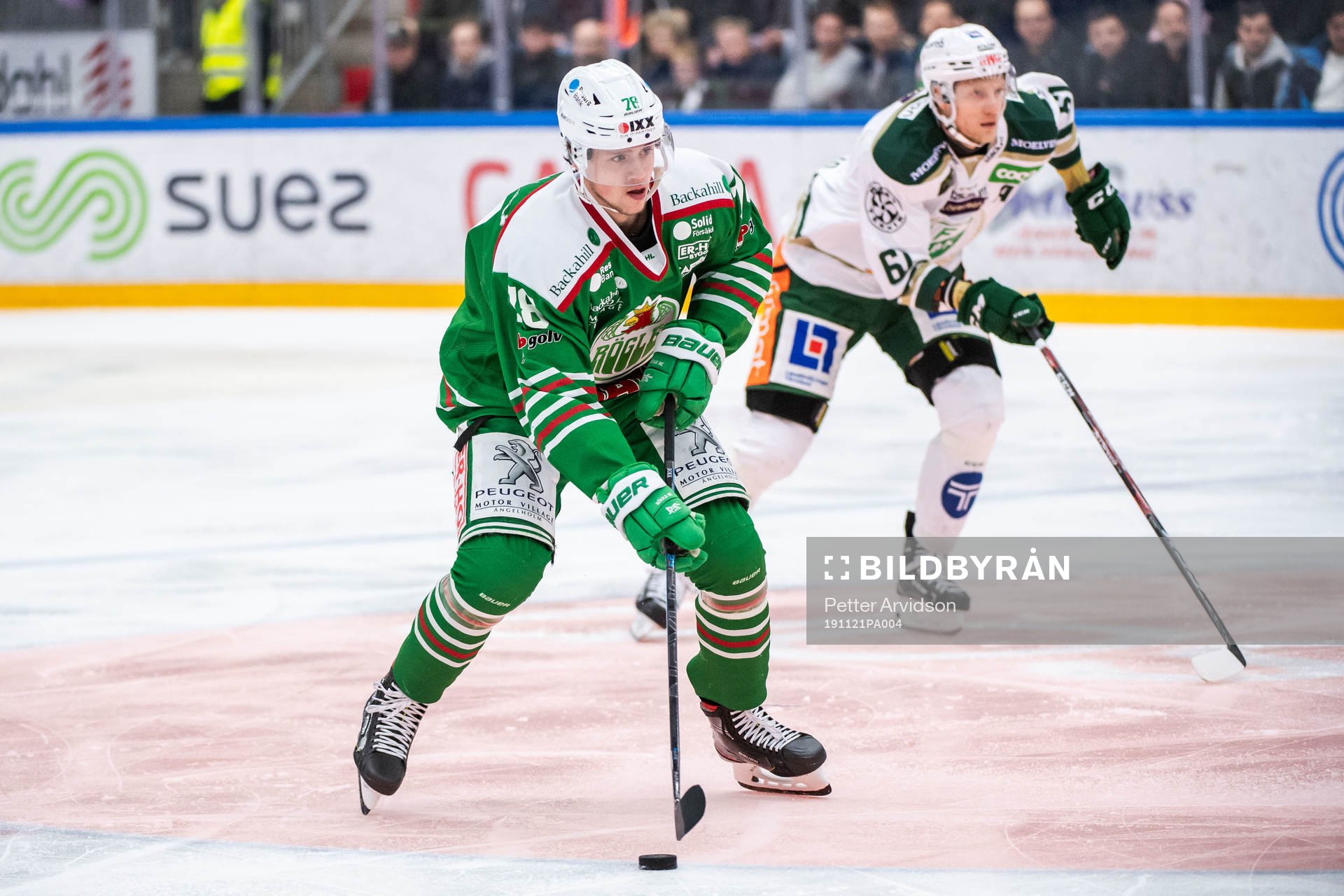 Rögles Dominik Bokk och Färjestad Johan Ryno