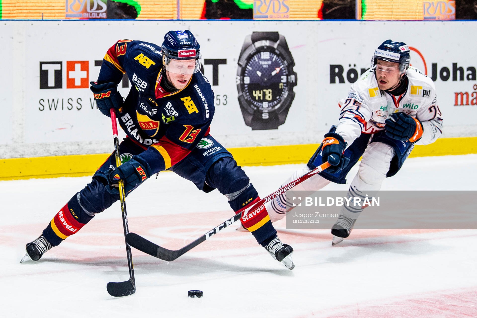 Djurgårdens Kalle Östman och Växjös Linus Nässén