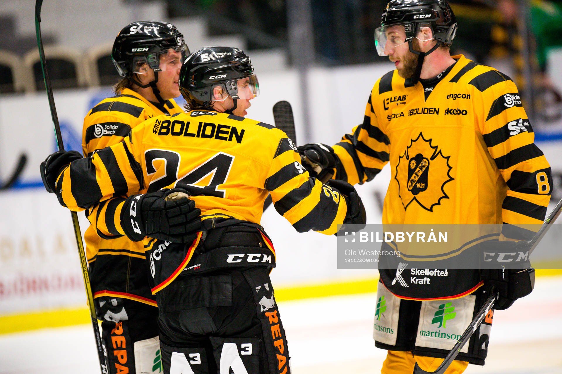 Skellefteås Andreas Wingerli, Rickard Hugg  och Petter