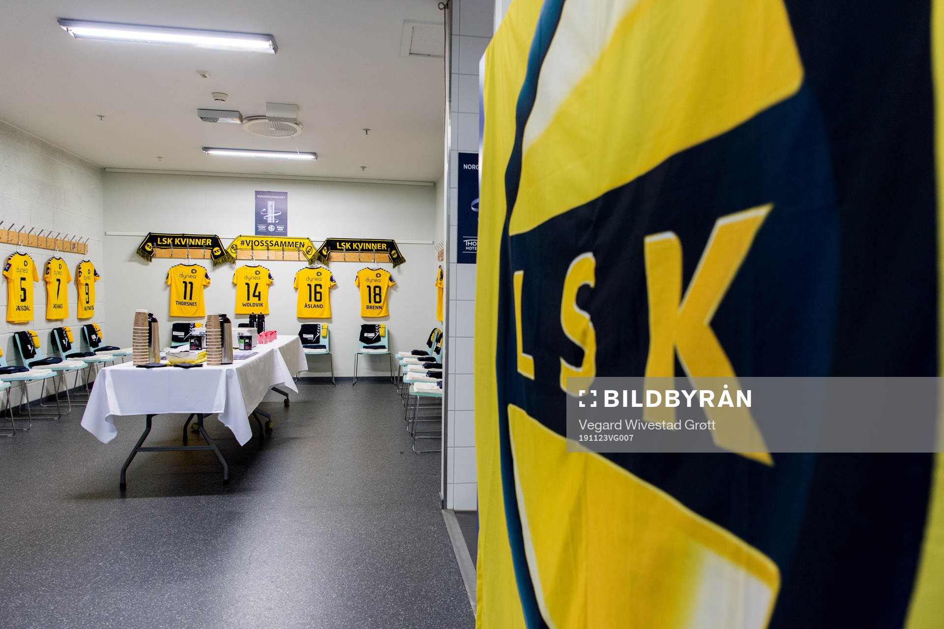 The dressing room of LSK Kvinner