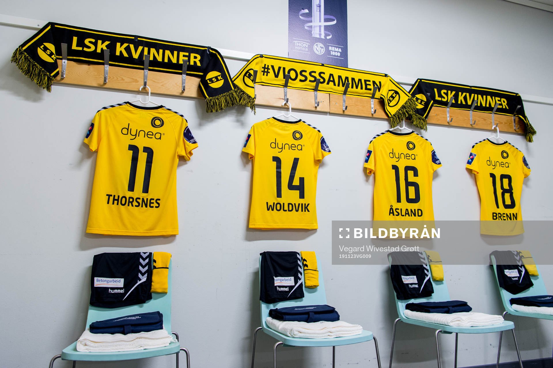 The shirts of Elise Thorsnes, Emilie Marie Woldvik, Therese