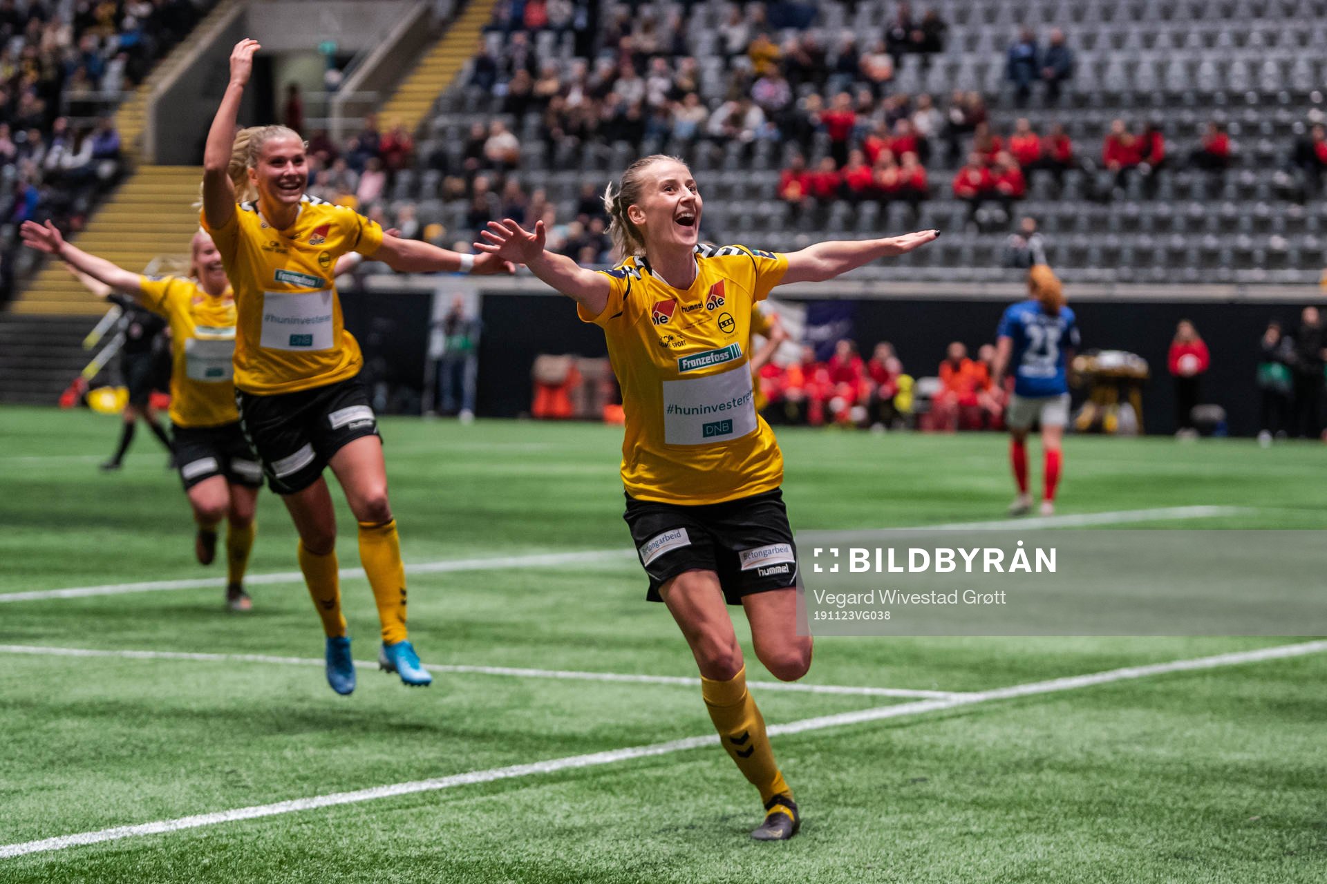 Anja Sønstevold of LSK Kvinner celebrates