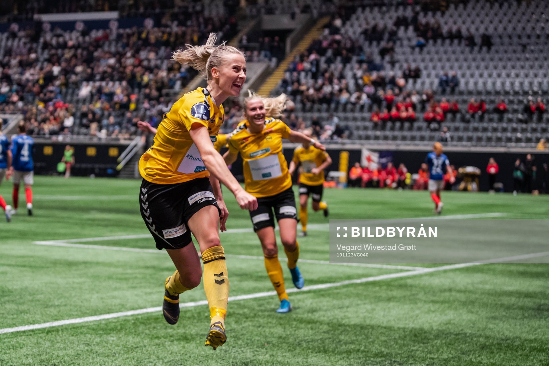 Anja Sønstevold of LSK Kvinner celebrates