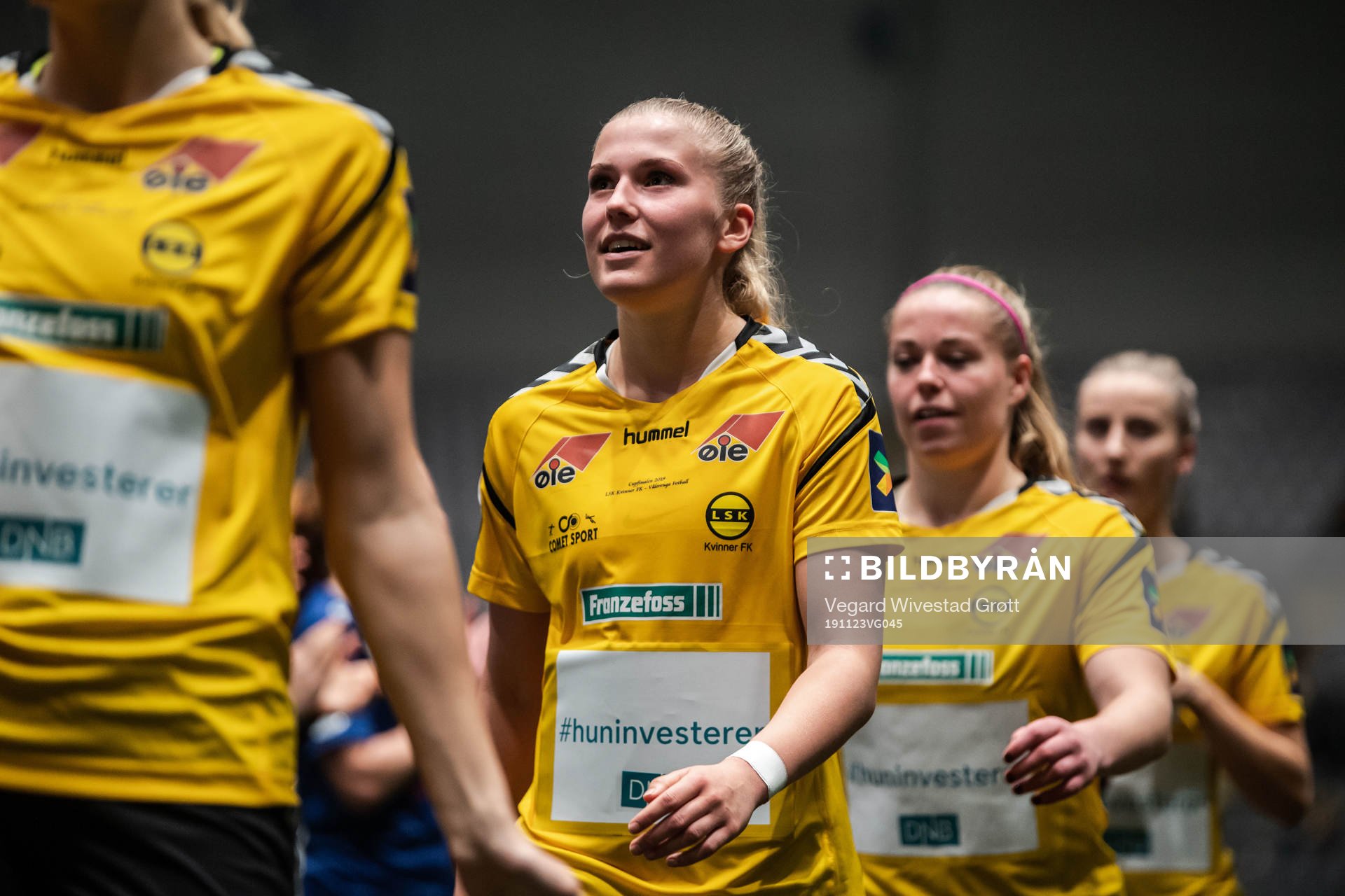 Emilie Nautnes of LSK Kvinner celebrates