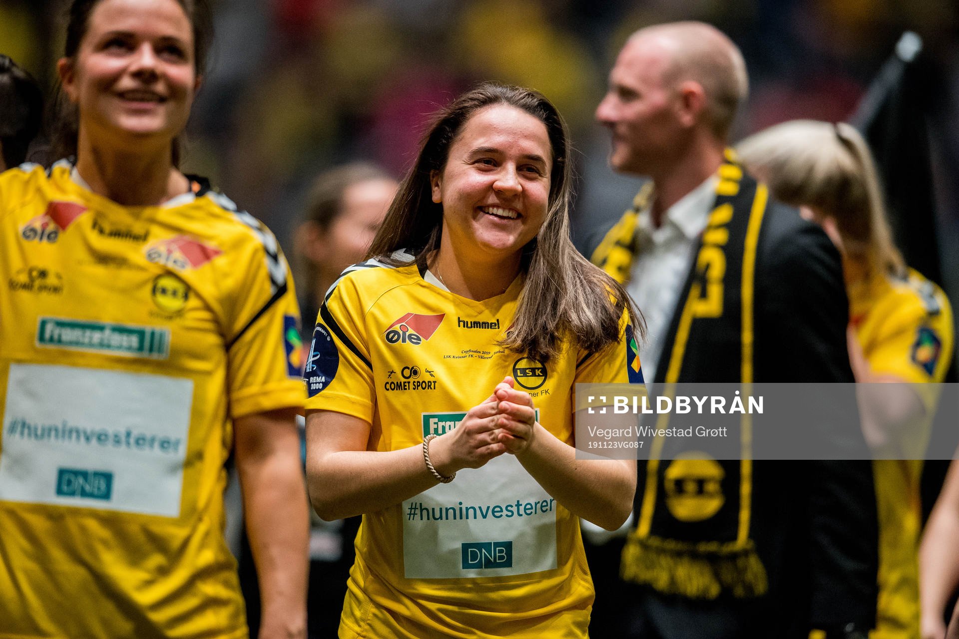 Heidi Elisabeth Ellingsen of LSK Kvinner celebrates