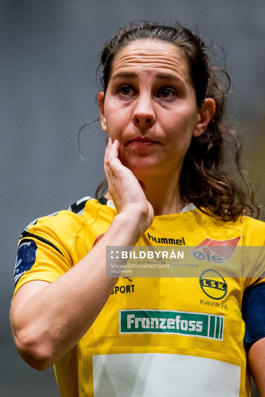 Ingrid Moe Wold of LSK Kvinner reacts