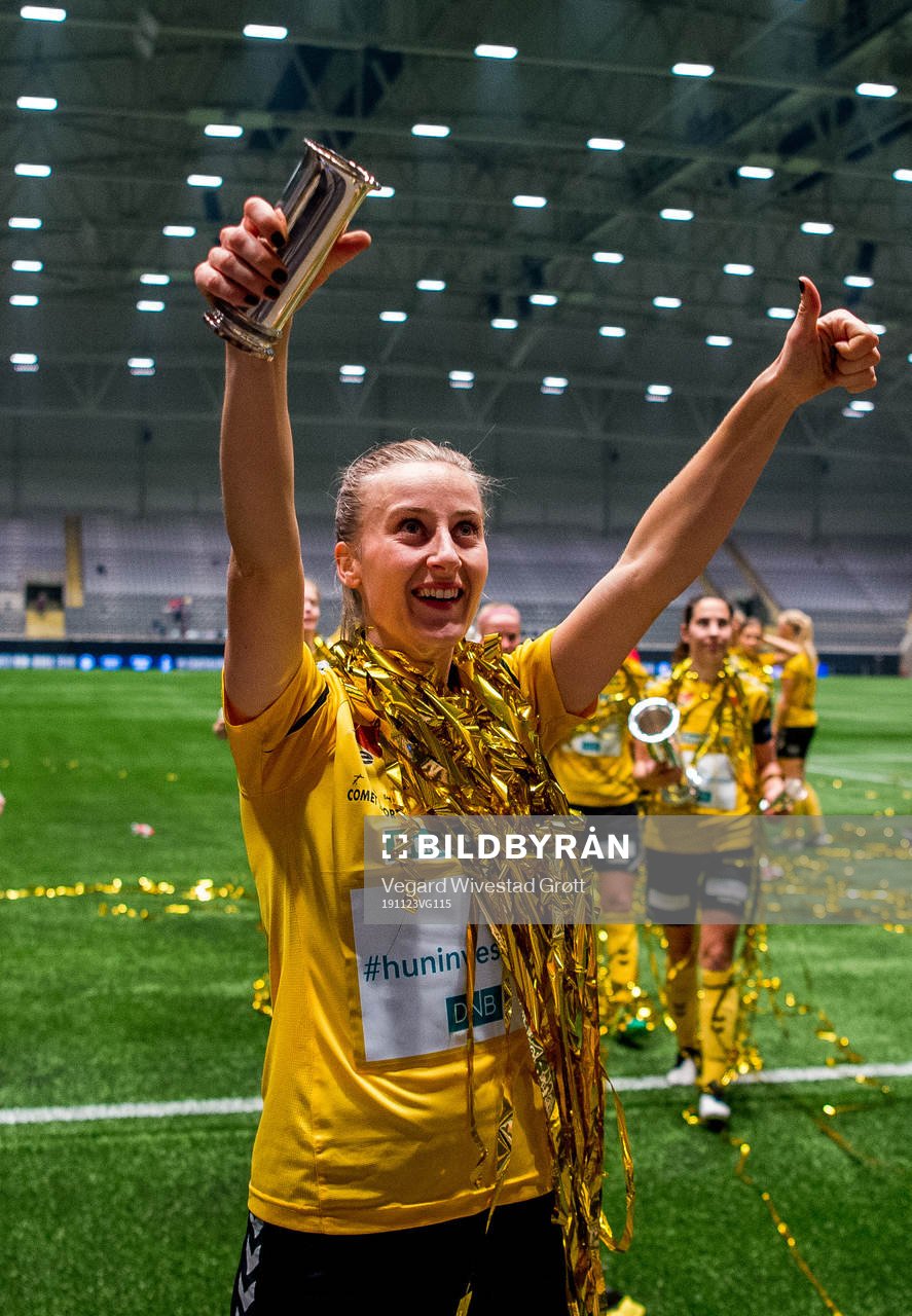 Anja Sønstevold of LSK Kvinner celebrates