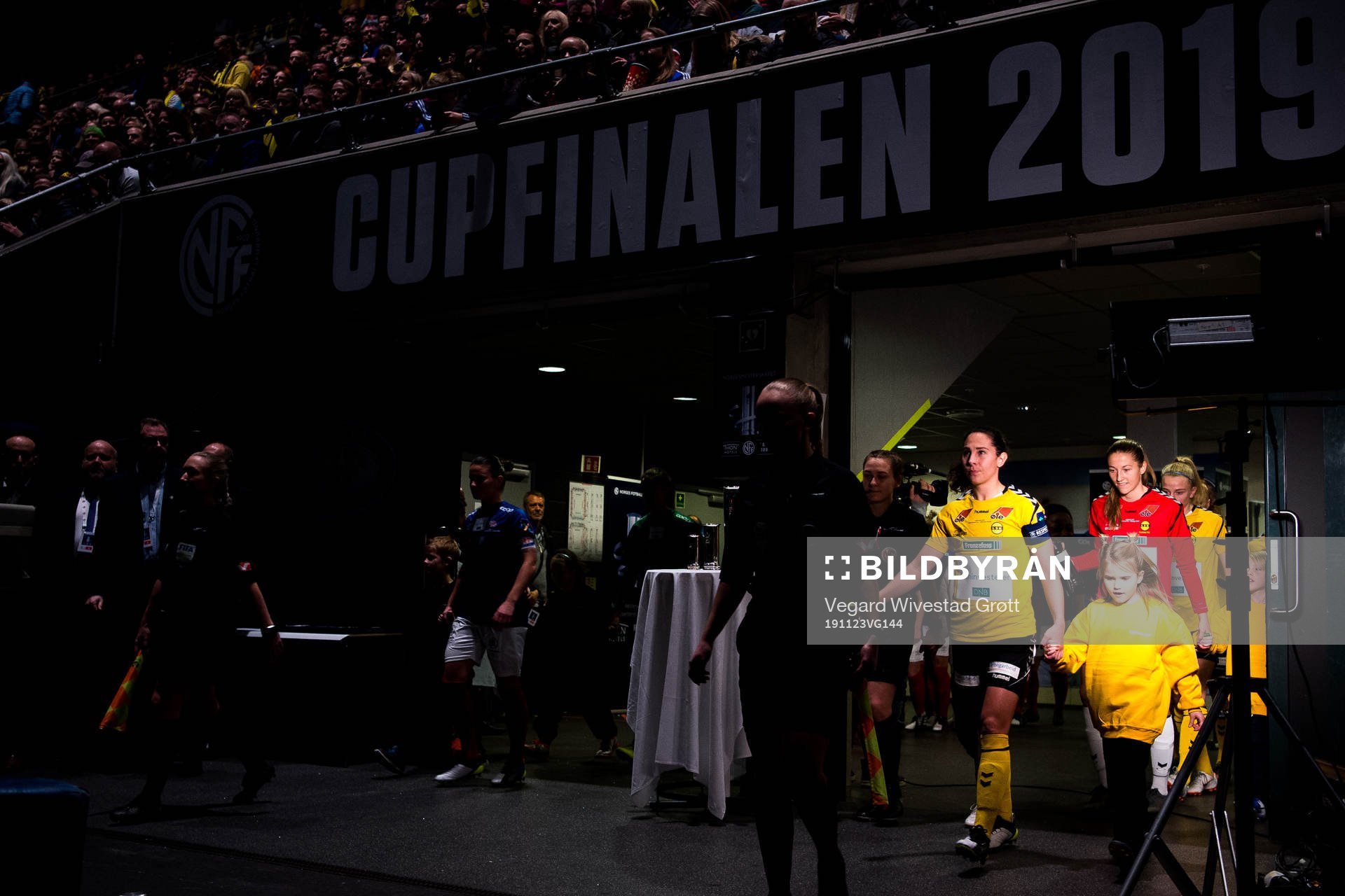 Ingrid Moe Wold of LSK Kvinner enters the pitch