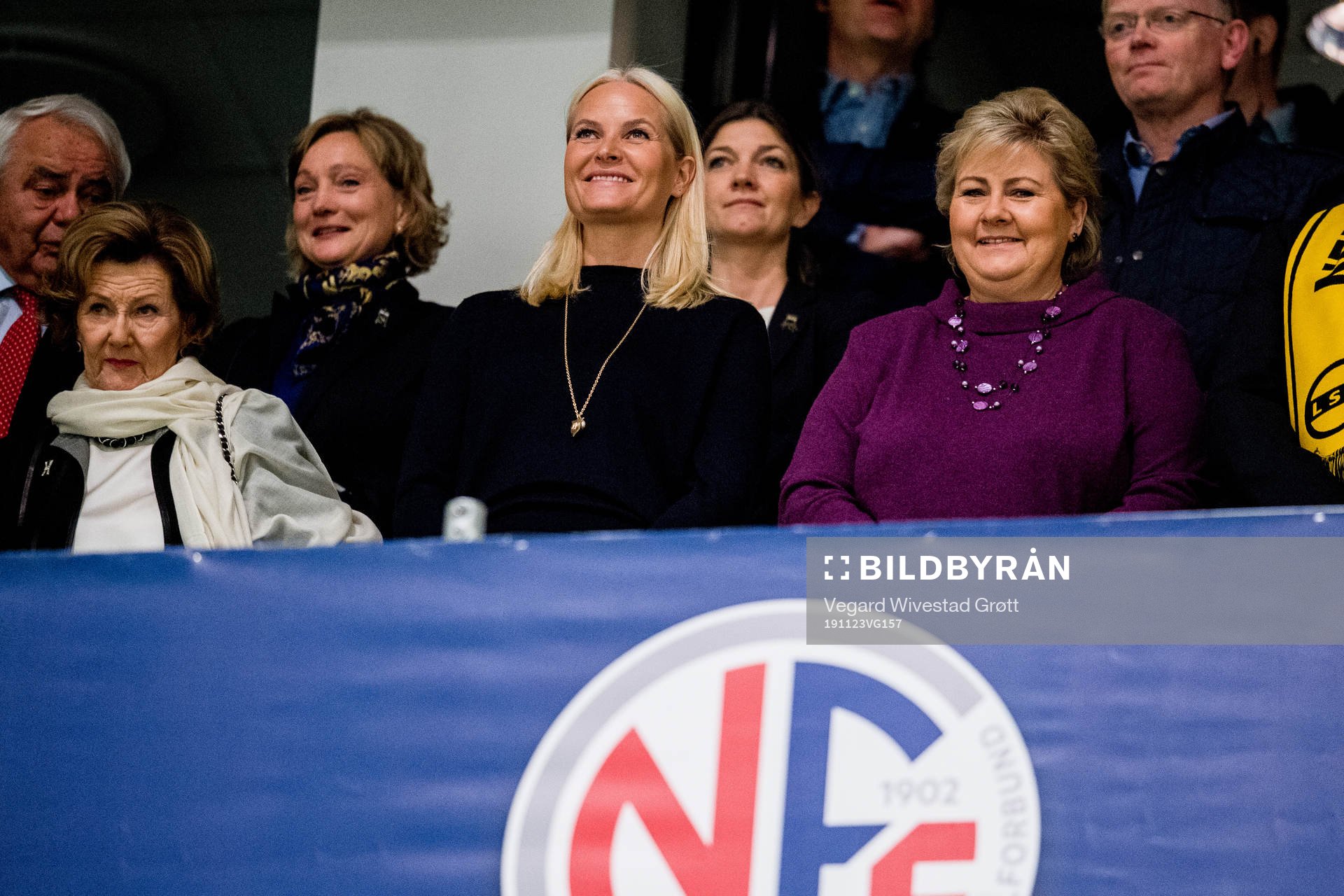 Mette-Marit, crown princess, and Erna Solberg, prime