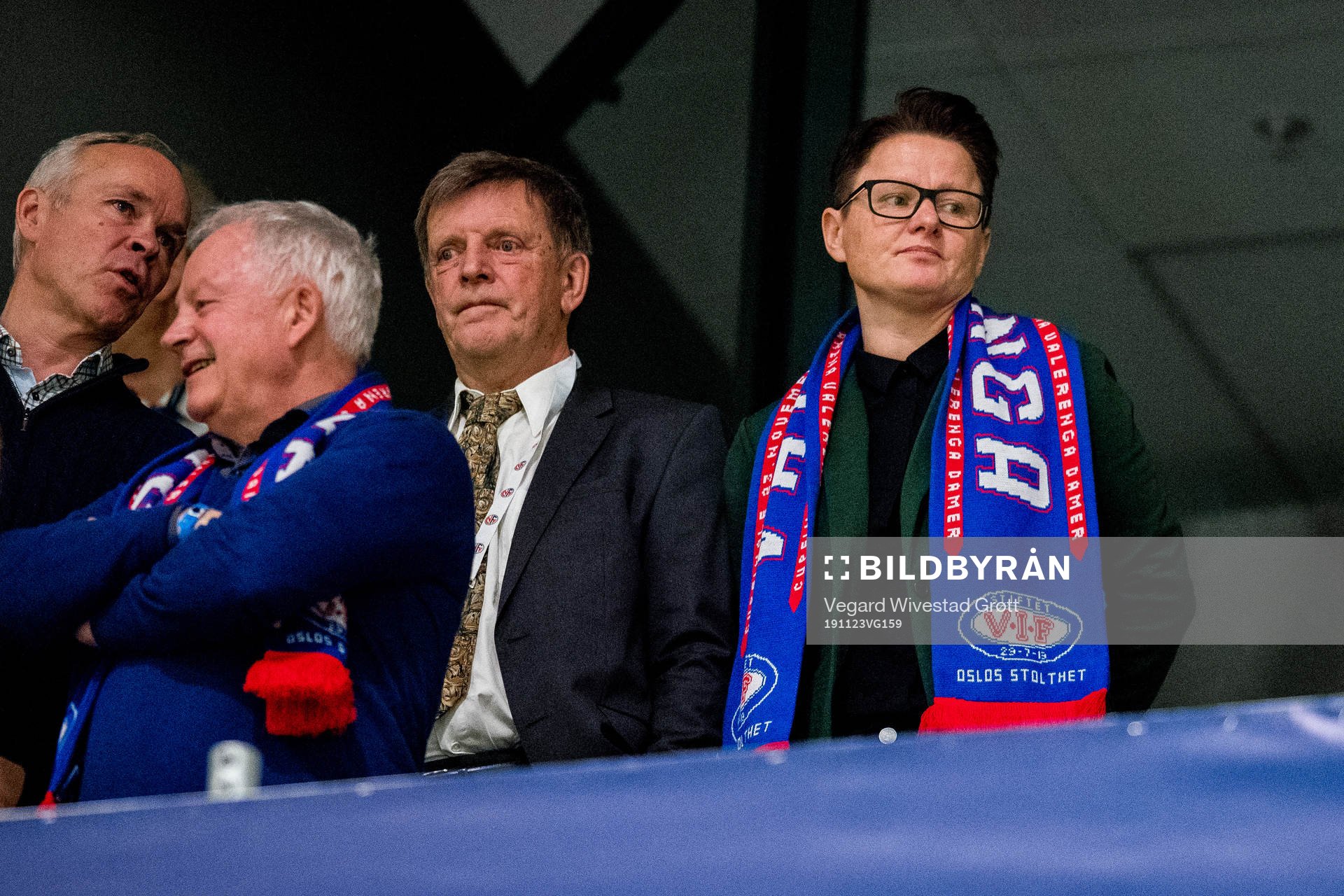 Monica Knudsen in the stands