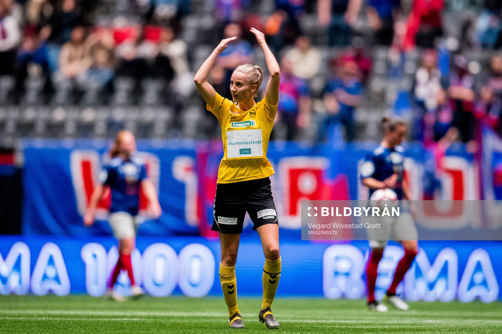 Anja Sønstevold of LSK Kvinner celebrates