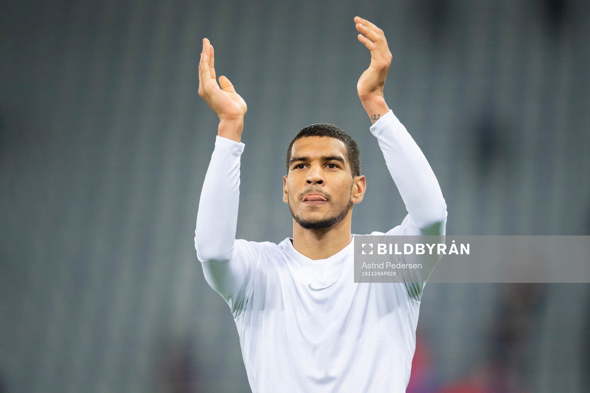 Ohi Omoijuanfo of Molde celebrates