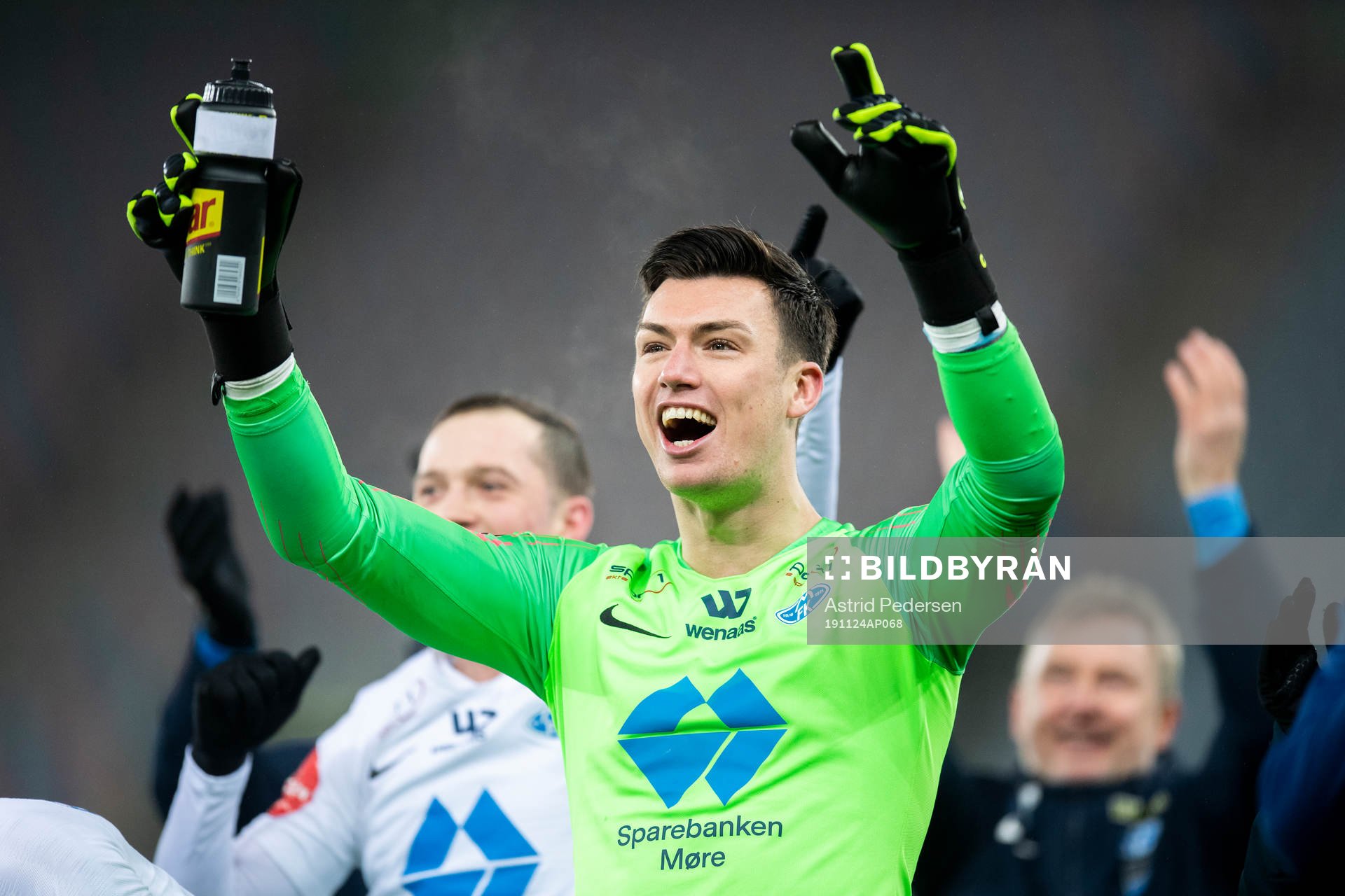 Goalkeeper Alexandro Marco Craninx of Molde celebrates