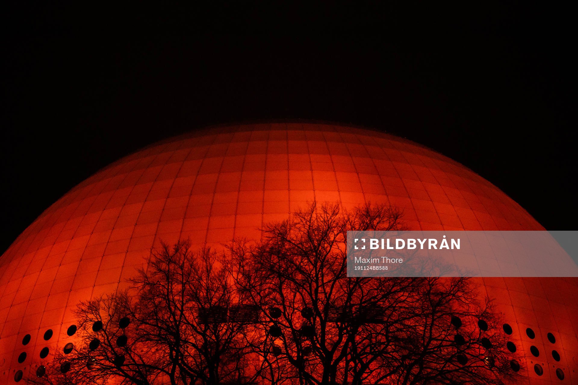Exteriör av Globen