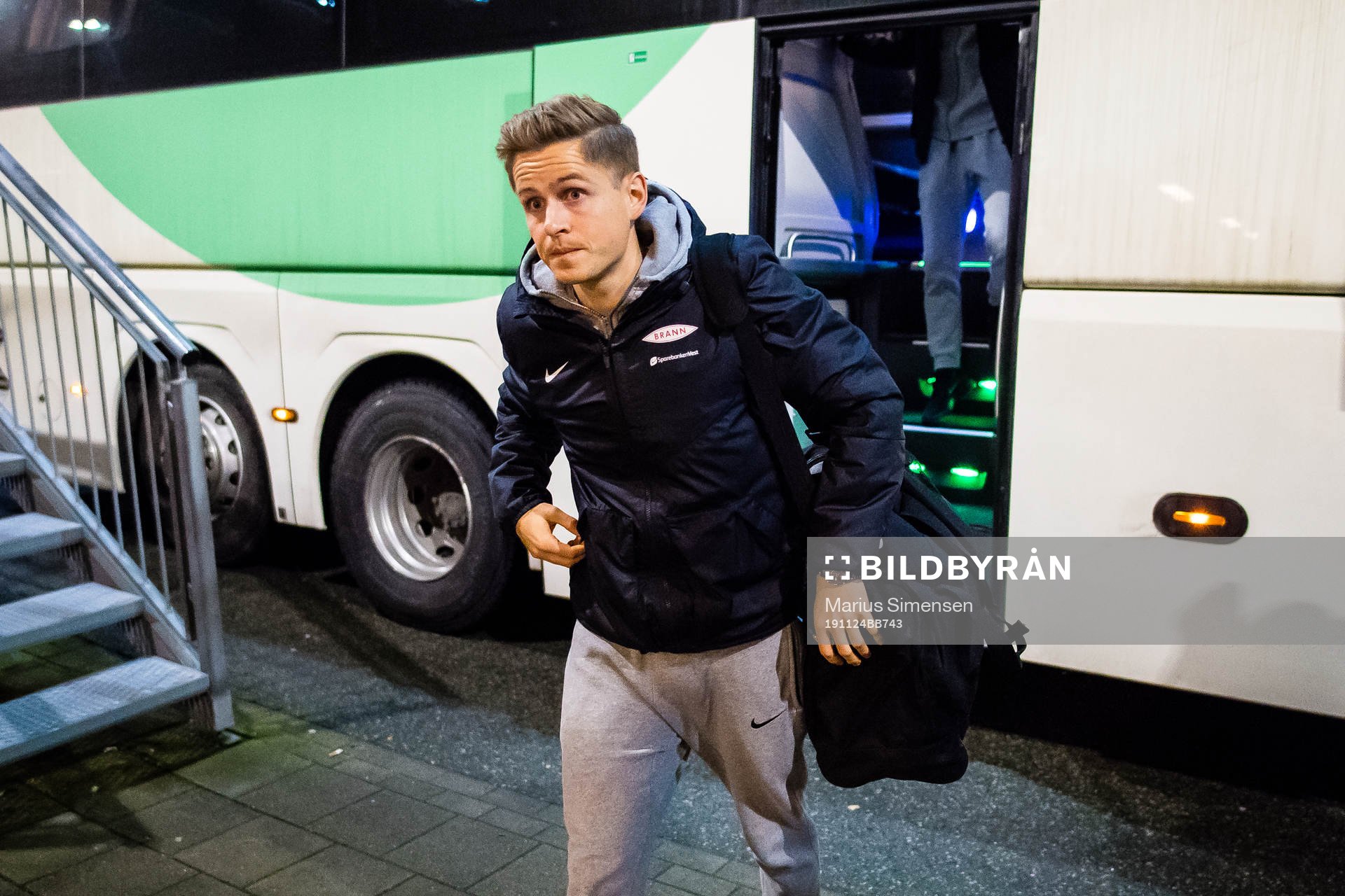 Thomas Grøgaard of Brann arrives