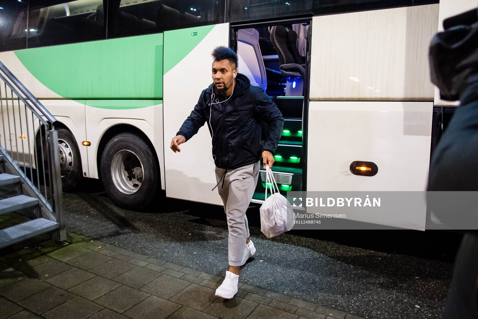 Bismar Gilberto Acosta Evans of Brann arrives